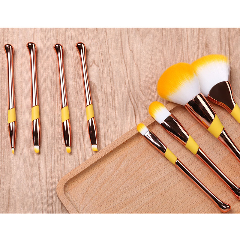 Rose gold brush set electroplating handle sparkling brushes kit