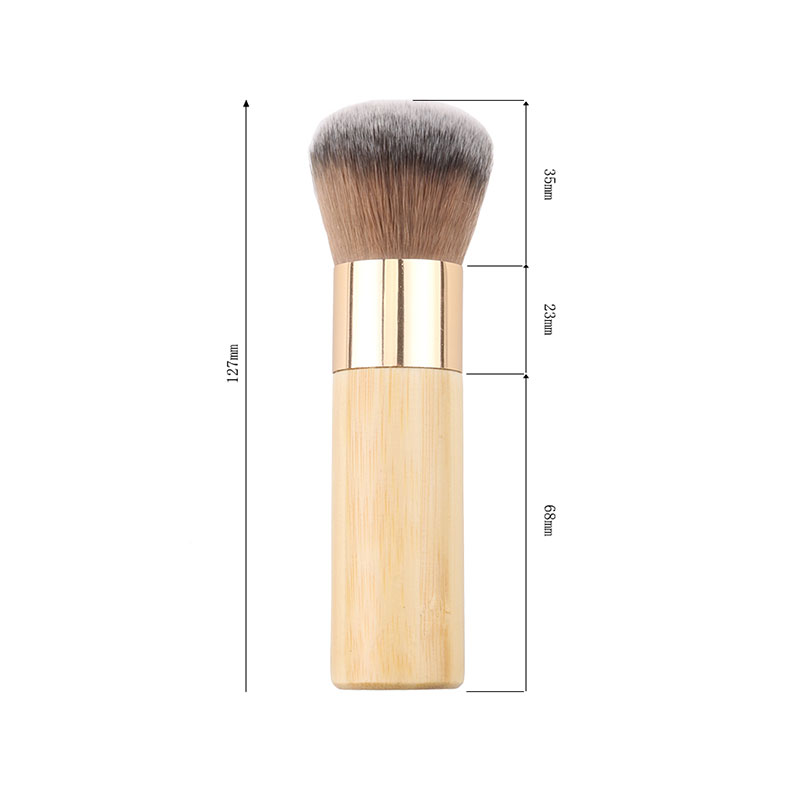 Best powder foundation brush bamboo handle with box packaging