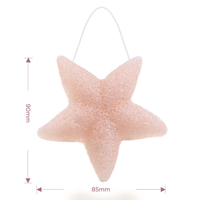 star shape konjac sponge red size