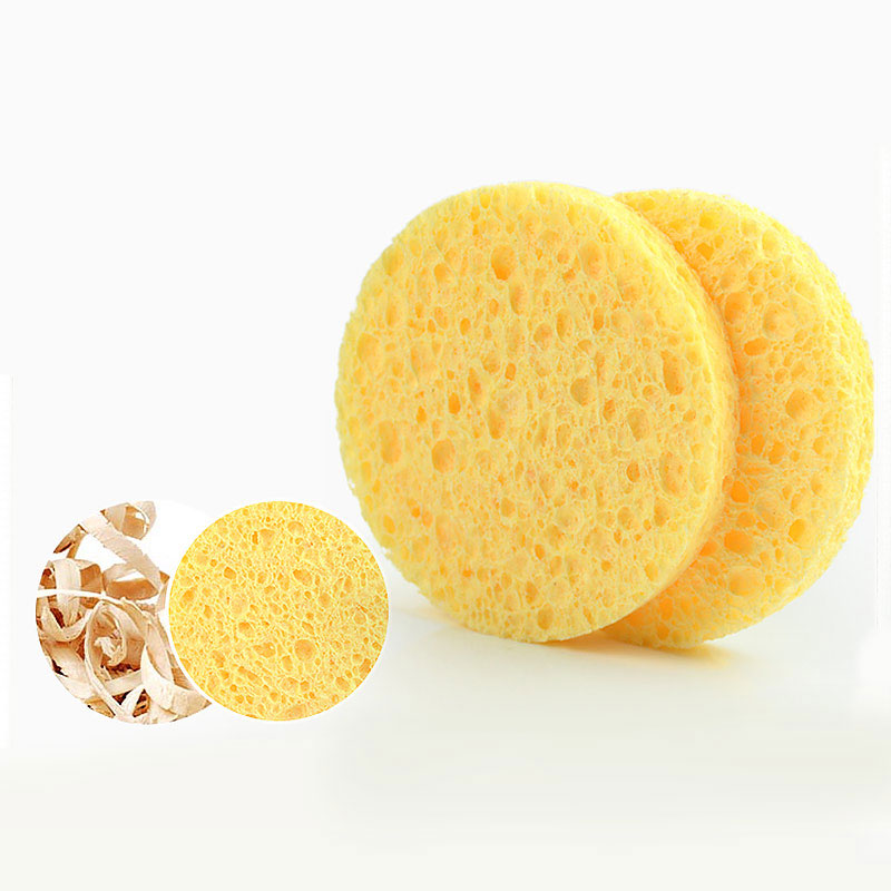 Compressed Facial cleansing exfoliating makeup remover sponge - LIYA BEAUTY