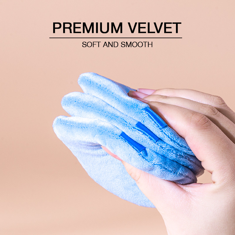 Velour makeup sponge China manufacturers Velvet stain cosmetic powder puffs smooth texture