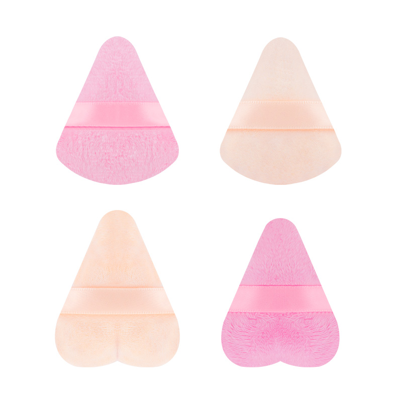 Light pink mini size powder puff heart shape beauty foundation puff for eye T-zone cosmetics