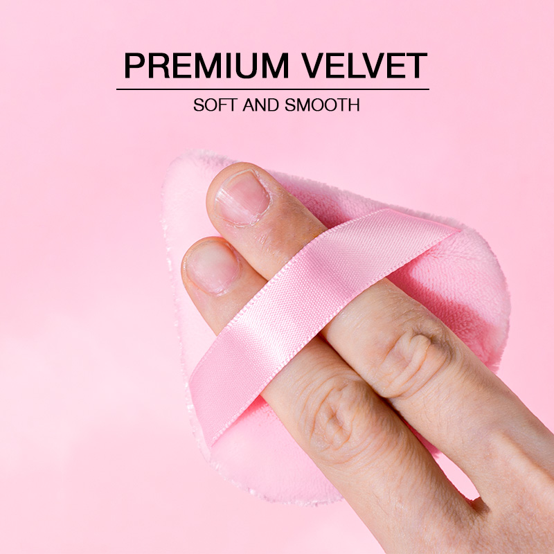 Professional Makeup Tools Unique Pink Triangle Powder puff Compact Beauty Sponges