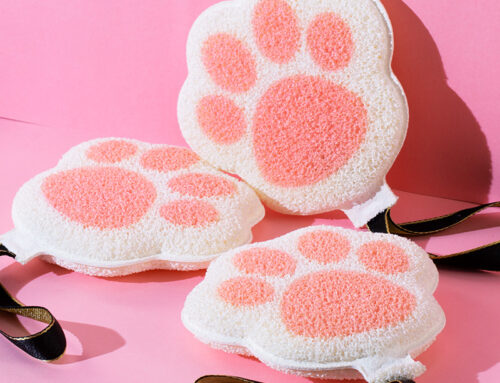 Cute Palm Style Baby Kids Cleansing Sponge Super Soft face cleaner makeup removal pads with hanger